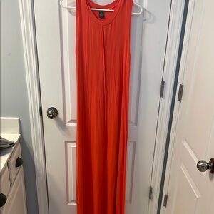 Orange Halter Sundress Maxi
